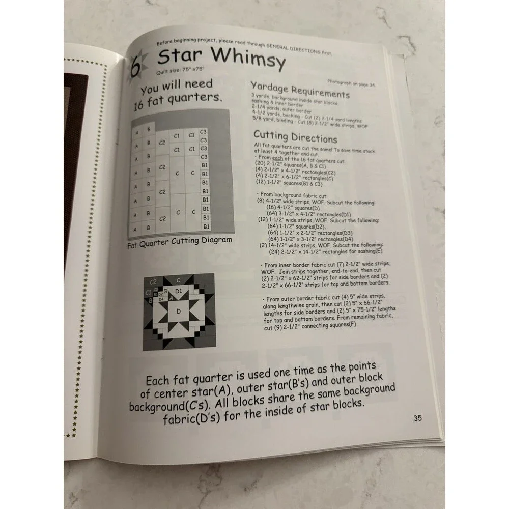 Star Savvy Laps From Fats Book 4 Ellen Replogle Quilt Pattern Lap Size Quarters